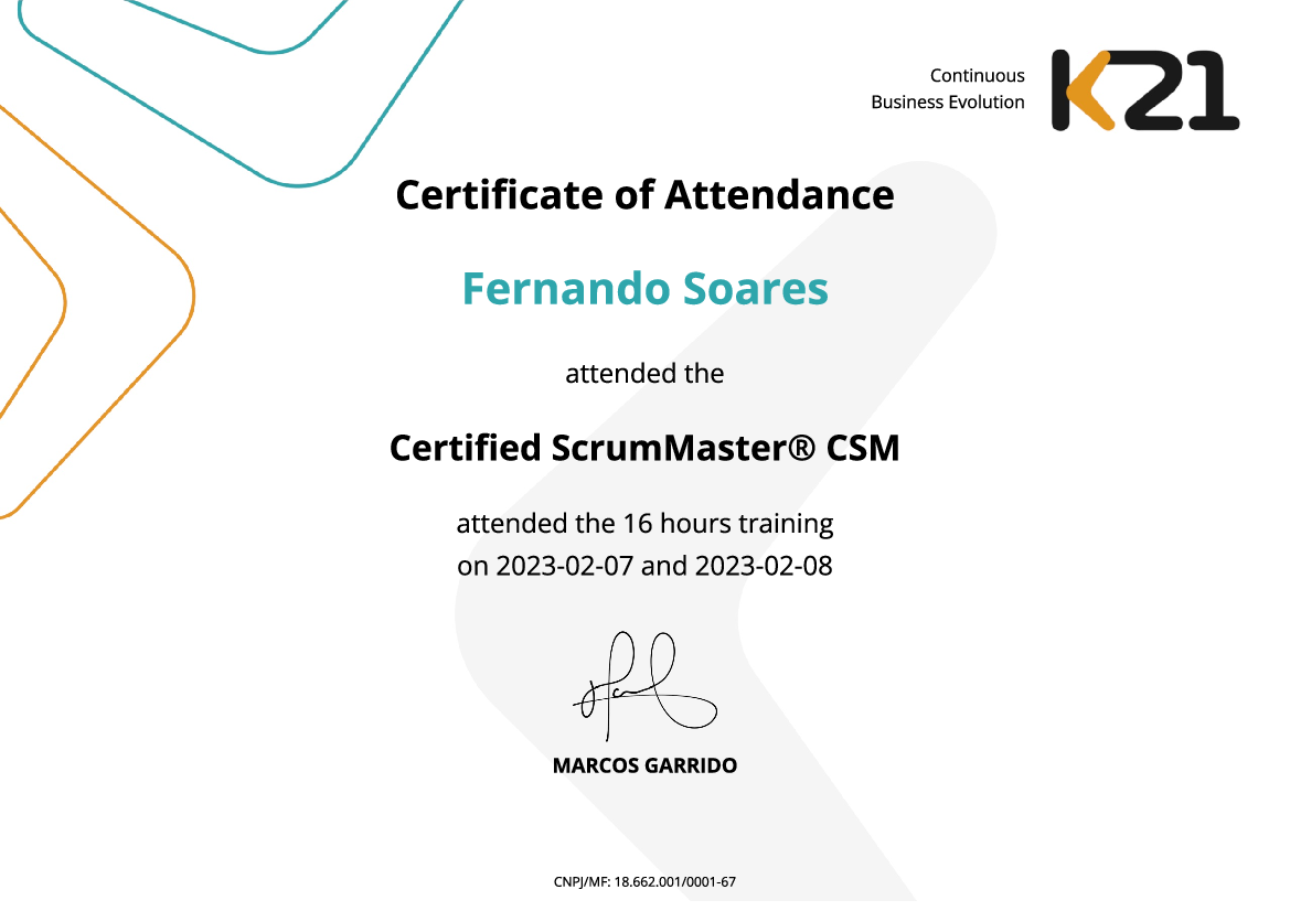 Certificado K21
